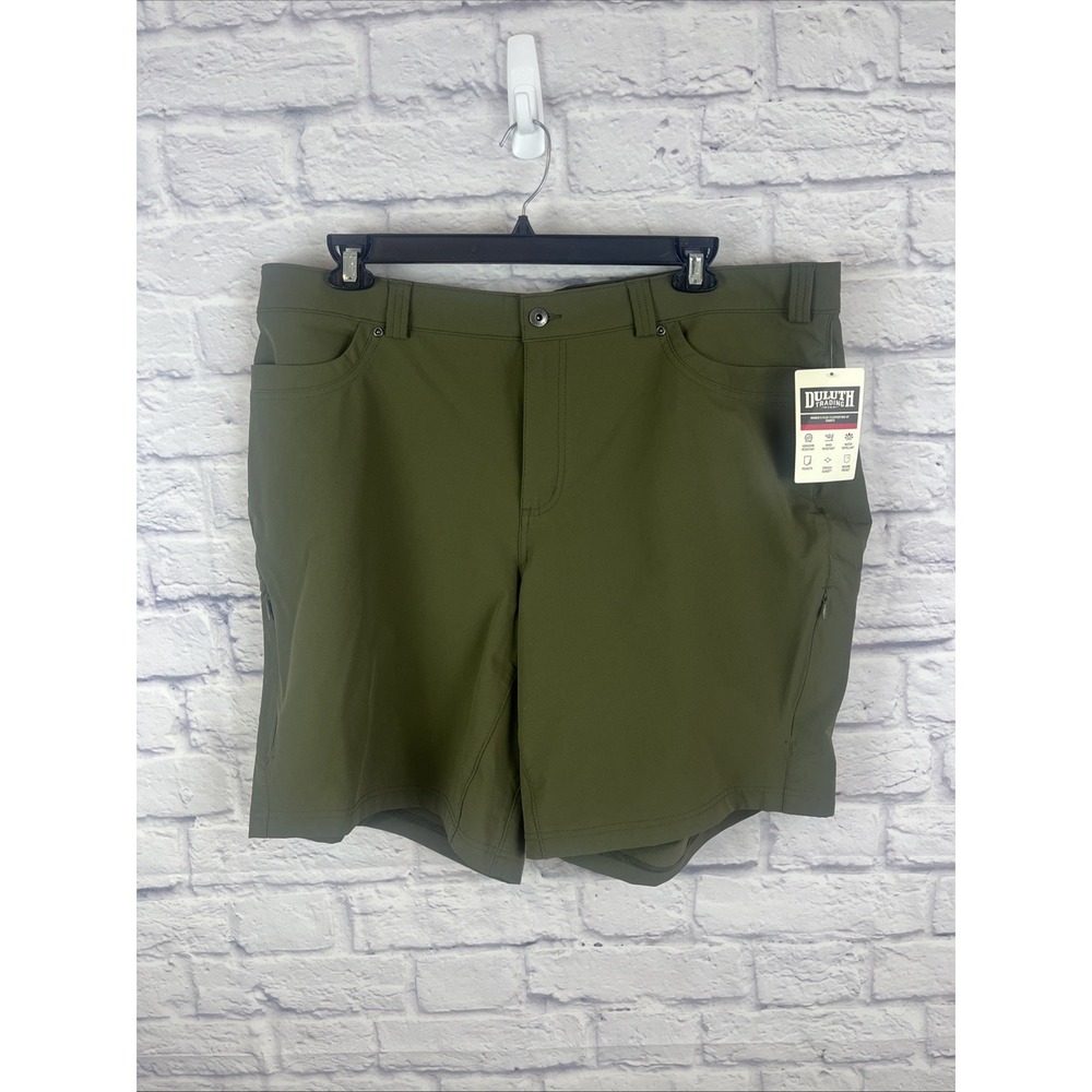 Duluth Trading NWT Women's Green Flexpedition 10" Gorpcore Shorts Size 20W